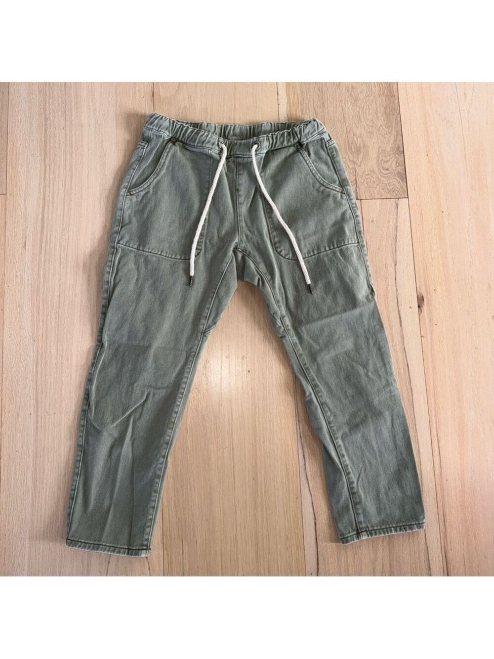 One Teaspoon Shabbies Drawstring Boyfriend Jeans Super Khaki Size Small NWT - Picture 6 of 11